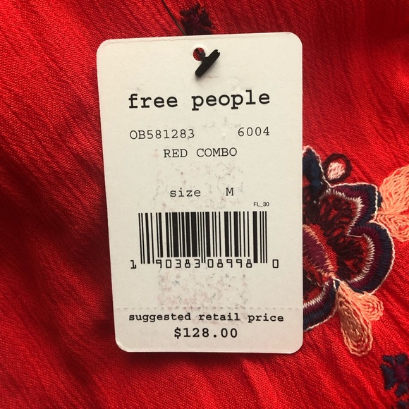 NWT Free People Oxford Embroidered Mini Dress - Picture 5 of 5